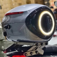 Motorcycle ABS Top Box Siput With LED Waterproof Universal Motorcycle Box Motor Box Tail Box 35L