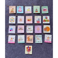[ CARD ] [ LOTS OF 10 ] BIRTHDAY CARD MIX RANDOM MODELS Size 7*8CM