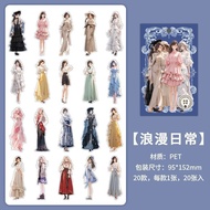 ENWEI 20 Pcs [Romantic Series] Kawaii Journal Stickers Waterproof Paper Sticker Paper Scrapbooking M