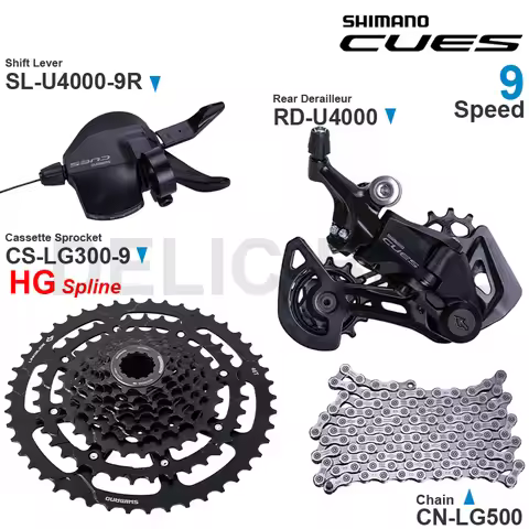 SHIMANO CUES U4000 Groupset SL-U4000-9R RD-U4000 CS-LG300-9 CN-LG500 Original Parts