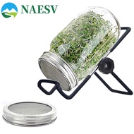 NAESV Sprouter Fresh Stainless Steel Wide Mouth Organic Mason Jars
