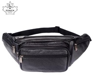 Ready Stock!! 100% Cow Leather Business Men Waist Bag Pouch Bag Chest Bag ZZNICK