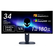 Alienware AW3425DWM Gaming Monitor 1500R WQHD 3440x1440 HDR400, VA Panel, 180hz 1ms AMD FreeSync Pre