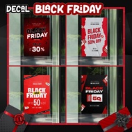 Decal decor decorative decal Black Friday - Glass decal - Special - high quality UV printing