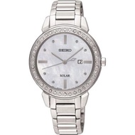 SEIKO Solar นาฬิกาข้อมือผู้หญิง สายสแตนเลส รุ่น SUT327P1 - สีเงิน