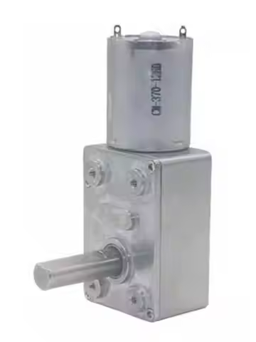JGY 370 DC 6/12/24V Worm Turbo Geared Motor Electric Metal Low Speed High Torque Gear Motor Self Loc