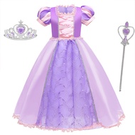 Rapunzel Costume Girl Birthday Party Princess Dress Disney Cartoon Movie Tangled Princess Costume