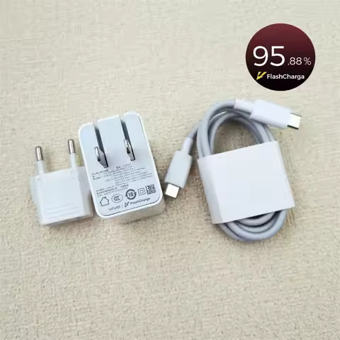 Vivo 45W GaN Charger EU Flash Charge PD/QC 3.0 2Ports Quick Charge For Vivo Y300 Y300i Y400 Y500 Y31