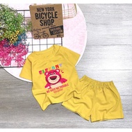 (Wholesale Price) Cute baby girl outfit with lotso bear strawberry print.Bgl05. .