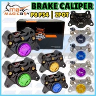 MAGIC BOY Caliper Pump P8 P8-II P34 Caliper Bracket 2 POT Front Brake Caliper CNC Y15 Y16 RS150 LC13