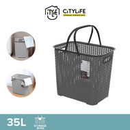 Citylife 35L Bathroom Large Size Laundry Basket With Handle storage Space Saving L-7162