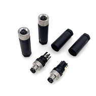 M8 Assembled Connector On-site Installation Waterproof Connector Screw Type Four-core Round Waterpr