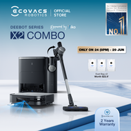 [NEW] ECOVACS DEEBOT X2 COMBO Robot + Stick Vacuum | Dual-Auto Dust Empty | 8700Pa | ZeroTangle | 60