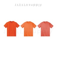Kids Plain Orange Cotton T-shirt / Microfiber Jersey - Neon Peach Gold - Baju Jersi Kosong Oren Jingga Budak Kanak-kanak