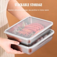 316 Stainless Steel Box With Lid Food Container Stainless Steel Grill Tray Fresh-Keeping Box Stainle