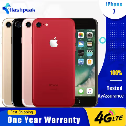 Original Apple iPhone 7 4G Mobile Phone 32GB/128GB/256GB Fingerprint 4.7'' IPS LCD 12MP+7MP A10 CPU 