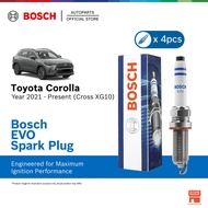 Bosch EVO Platinum Iridium Spark Plug 4pc Set Toyota Corolla Cross XG10 1.8 (2021 - Present)