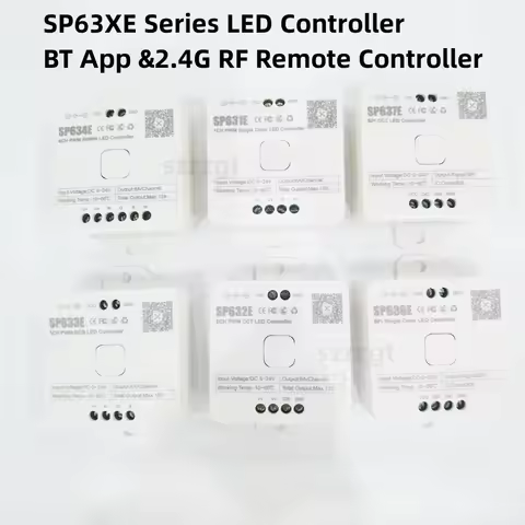 SP63XE Series LED Controller Touch LED BT APP RF Remote 2.4GHz FCOB DIM CCT RGB RGBW WS2812B Pixels 