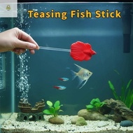 WAY Teasing Fish Stick, Resin Long Pole Betta Training Wand, Fun Fish Shaped Colorful Simulation Bet