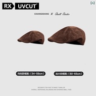 キャスケット ハンチング UV 紫外線 カット キャスケット ハンチング UV 紫外線 カット RX UVCUT スエード フォワード ハット レディース 秋冬 2024 大きめ 頭囲 レトロ ベレー