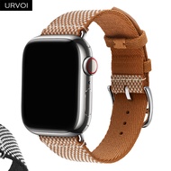 URVOI Toile H Single Tour Band for Apple Watch Series 11 10 9 8 7 SE 3 Checked canvas strap for iWat