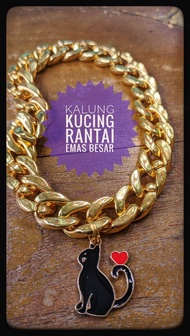 kalung kucing kalung anabul rantai akrilik besar liontin kucing