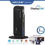 Wavlink USB-A/C 3.0 Universal Docking Station Gigabit Ethernet Supports HDMI/DVI/VGA, Audio Output/I