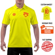 [READY STOCK] Malaysia ''Harimau Malaya" Jersey Yellow/Red - COLLAR