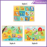 [Flourishroly5] Animal Puzzle, 3D Wooden Puzzle, Wooden Toy, Baby Hand As Birthday Gift