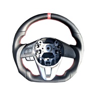 For Mazda Axela Atenza Type D Sports Steering Wheel Cx5 Cx4 Cx30 Leather Sewing By Hand Steering Whe