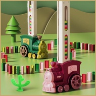 Domino Train Toy Set Playful Domino Blocks Set Funny Electric Domino Train Building and Stacking Toy