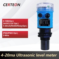 Ultrasonic Water Level Sensor RS485 4-20mA Output Digital Level Transmitter for Tank Liquid Sewage T