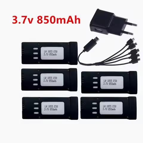 3.7V 850mAh RC Drone Lithium Battery Remote Control UAV Battery for E58 E68 JY109 998PRO Quadcopter 