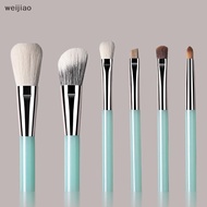wei Portable Makeup Brush Set 6 Pieces Mini Roll Up Case Soft Bristle Eye and Face Brushes for Women