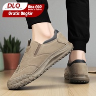 DLO S078 Men's Slip-On Suede Shoes, Comfortable Casual Shoes for Everyday Work