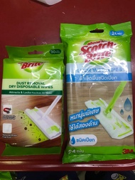 (สั่ง6อันแถมพวงกุญแจ) Scotch-brite 3M easy sweeper สก๊อตช์-ไบรต์® ผ้าเช็ดเก็บฝุ่นผ้าเช็ดพื้น แบบไฟฟ้