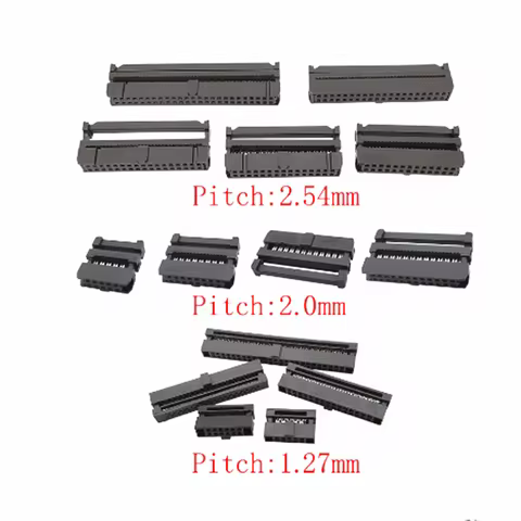 10Pcs FC Female Header Pitch 2.54mm/2.0mm/1.27mm 6P8P-50 Pin IDC Socket Crimping Connector FC IDC So