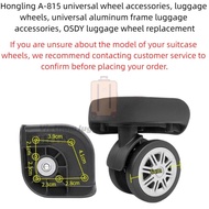 2pcs Hongling A-815 Luggage Wheels Replacement Universal Aluminum Frame Suitcase Caster Wheel OSDY L