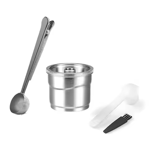 For Illy X7/Illy Y3/Illy Y5 Reusable Coffee Capsule Refillable Filters Stainless Steel Spoon Cleanin
