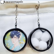 OCEANMAPDZ Anime Badge Display Bag, Badge Display Protection Case Round Badge Storage Pouch, Storage