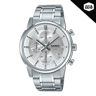 [Watchspree] Casio Men's Analog Sporty Chronograph Stainless Steel Band Watch MTPE510D-7A MTP-E510D-