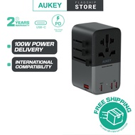 Aukey Travel Mate 35W 65W 100W Universal Adapter with USB Ports Travel Charger (2024 Version)