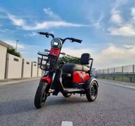 AZ E Bike Basikal Elektrik 3 Roda Electric Tricycle 3 Seats Electric Scooter 3 Wheels 电动自行车电动三轮 Tuk Tuk Mini Family Car