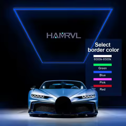 2.4m*4.8m Frame Colored Led Hexagonal Garage Ceiling Light Auto Car Show Room Car Detailing Car Stud