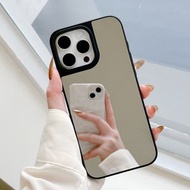 創意純色鏡面Magsafe高級16適用iphone14promax蘋果15pro手機殼補妝鏡12防摔保護套11-銀色 iPhone 16 Pro Max