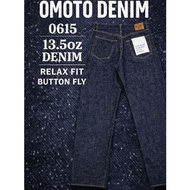 OMOTO DENIM 0615 13.5oz DENIM RELAX FIT BUTTON FLY