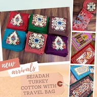 Sejadah Turkey Good Quality Cotton With Travel Bag HARGA BORONG