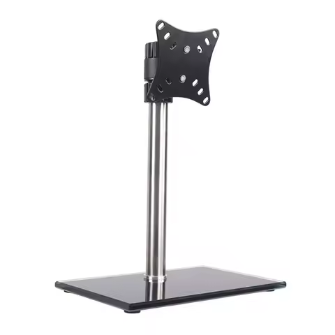 Universal TV Stand - Table Top TV Stand for 14-27 inch LCD LED TVs - Height Adjustable TV Base Stand