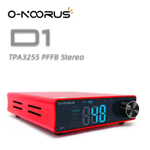 O-NOORUS D1 TPA3255 PFFB Stereo Power Amplifier 300Wx2 with Treble Bass Tone,Subwoofer,Pre-out, for 