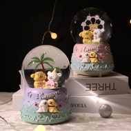 Decoration Music Box Line Large Crystal Ball Music Decoration Bedroom Lighting Puppy Atmosphere